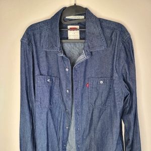 Levi's Mens Jean Button Down Shirt Large